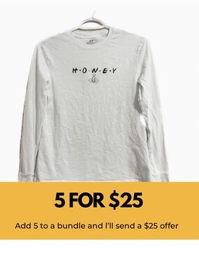 Honey white cotton long sleeve.